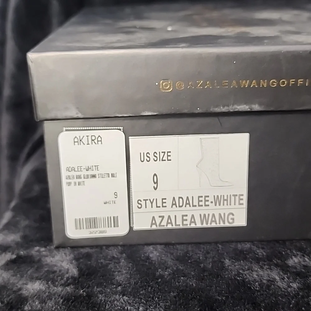 Azalea Wang White Embellished Stilleto Bootie 8.5/9 - Picture 9 of 11